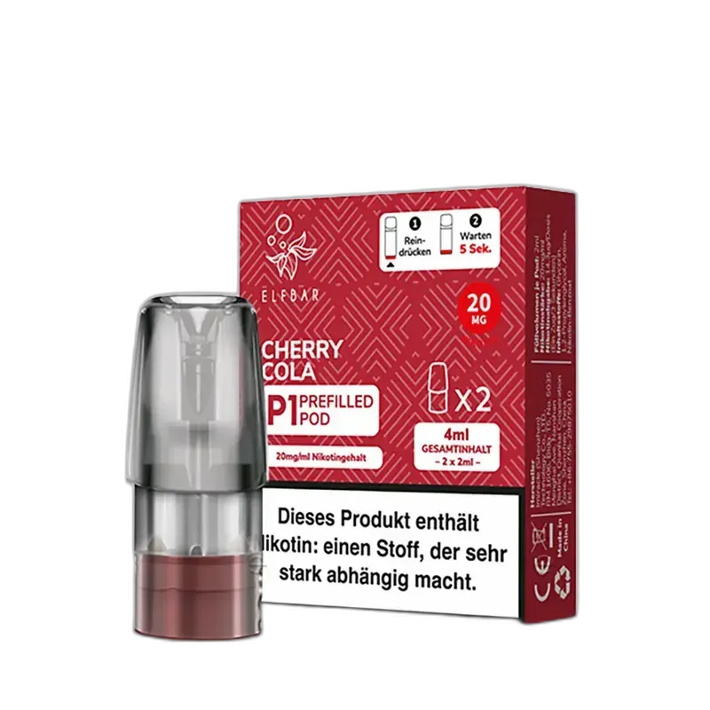 2 x Elfbar Mate 500 Einweg Pod - Cherry Cola 2ml Nikotinsalz 2 x Elfbar Mate 500 Einweg Pod - Cherry Cola 2ml Nikotinsalz