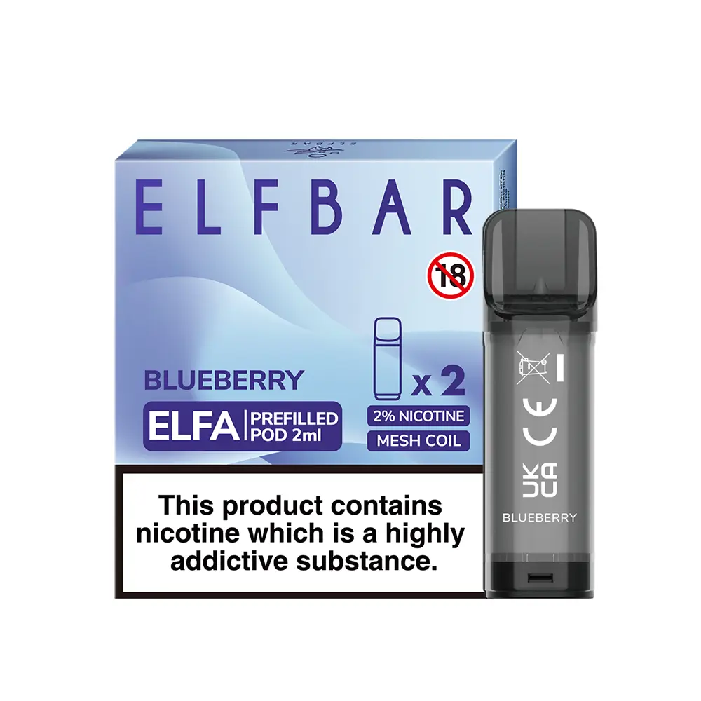 Elfbar Elfa Einweg Pod - Blueberry - 20mg Nikotinsalz 2ml Elfbar Elfa Einweg Pod - Blueberry - 20mg Nikotinsalz 2ml