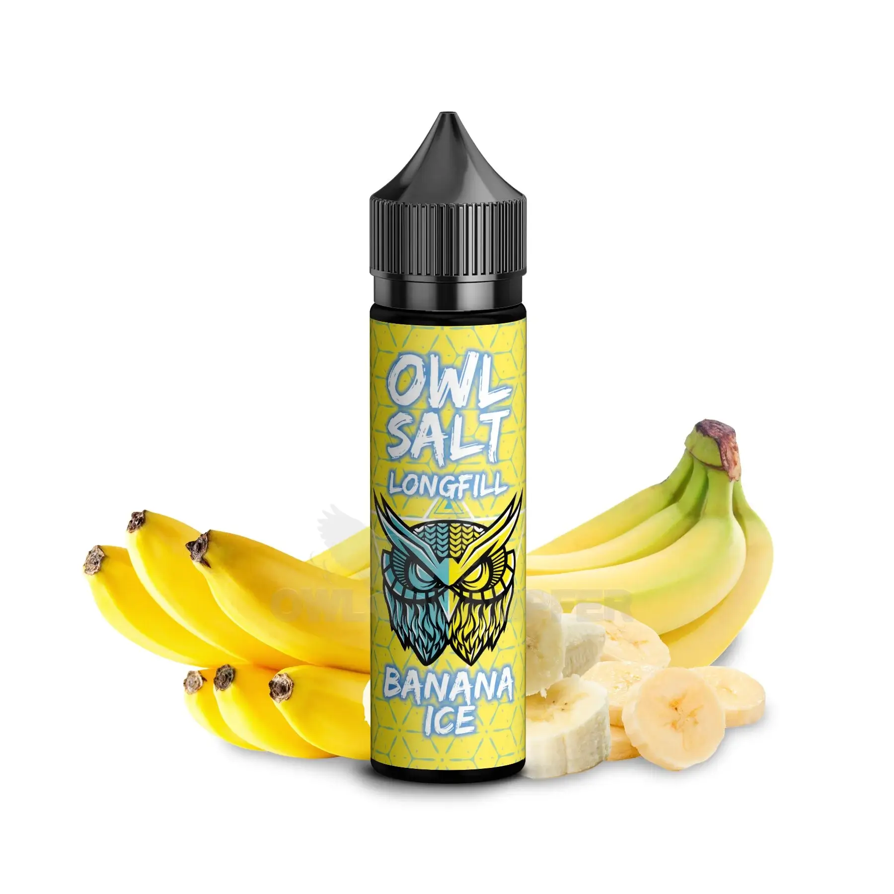 OWL Salt Aroma - Banana Ice 10ml in 60ml Flasche
