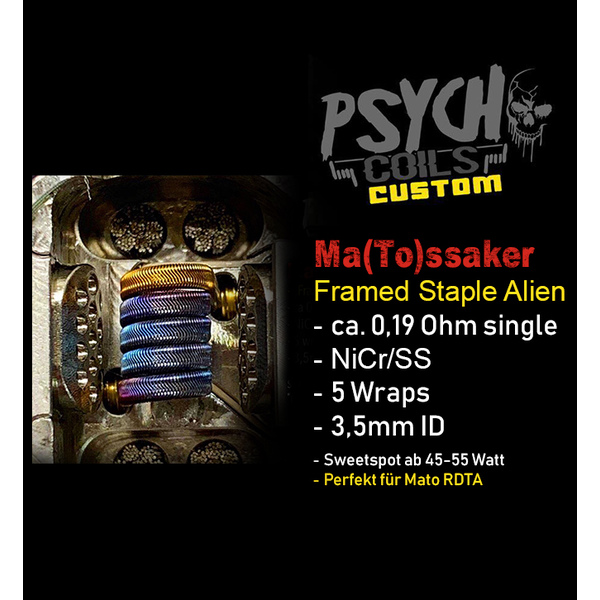 Psycho Coils - Ma(To)ssaker Alien 0,19ohm (single) / 0,1ohm (dual)