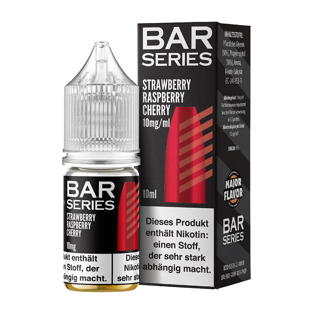 Bar Series Nikotinsalz - Strawberry Raspberry Cherry - Liquid 10ml 10mg 