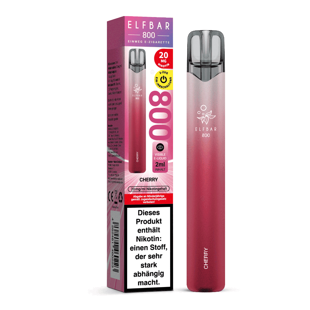 Elfbar 800 Einweg E-Zigarette - Cherry - 20mg  C