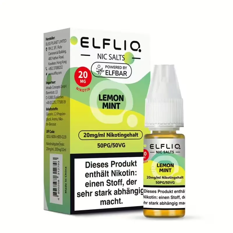 Elfliq - Lemon Mint 10ml Nikotinsalz Liquid