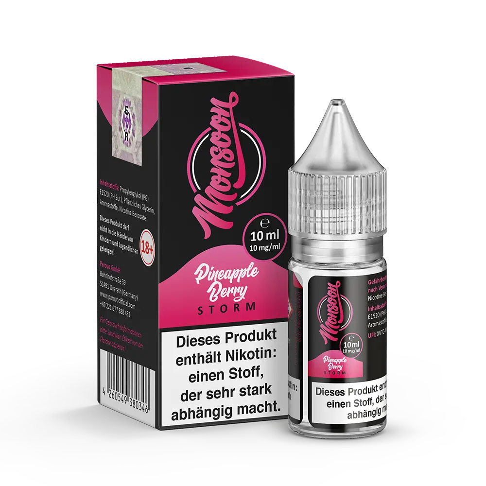 Monsoon Pineapple Berry 10ml Nic Salt Liquid 10mg  Monsoon Pineapple Berry 10ml Nic Salt Liquid 10mg
