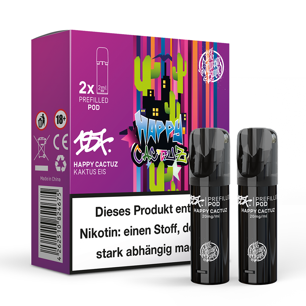 2x 187 Strassenbande Einweg Pod Happy Cactuz 20mg Nikotinsalz 2ml 2x 187 Strassenbande Einweg Pod Happy Cactuz 20mg Nikotinsalz 2ml