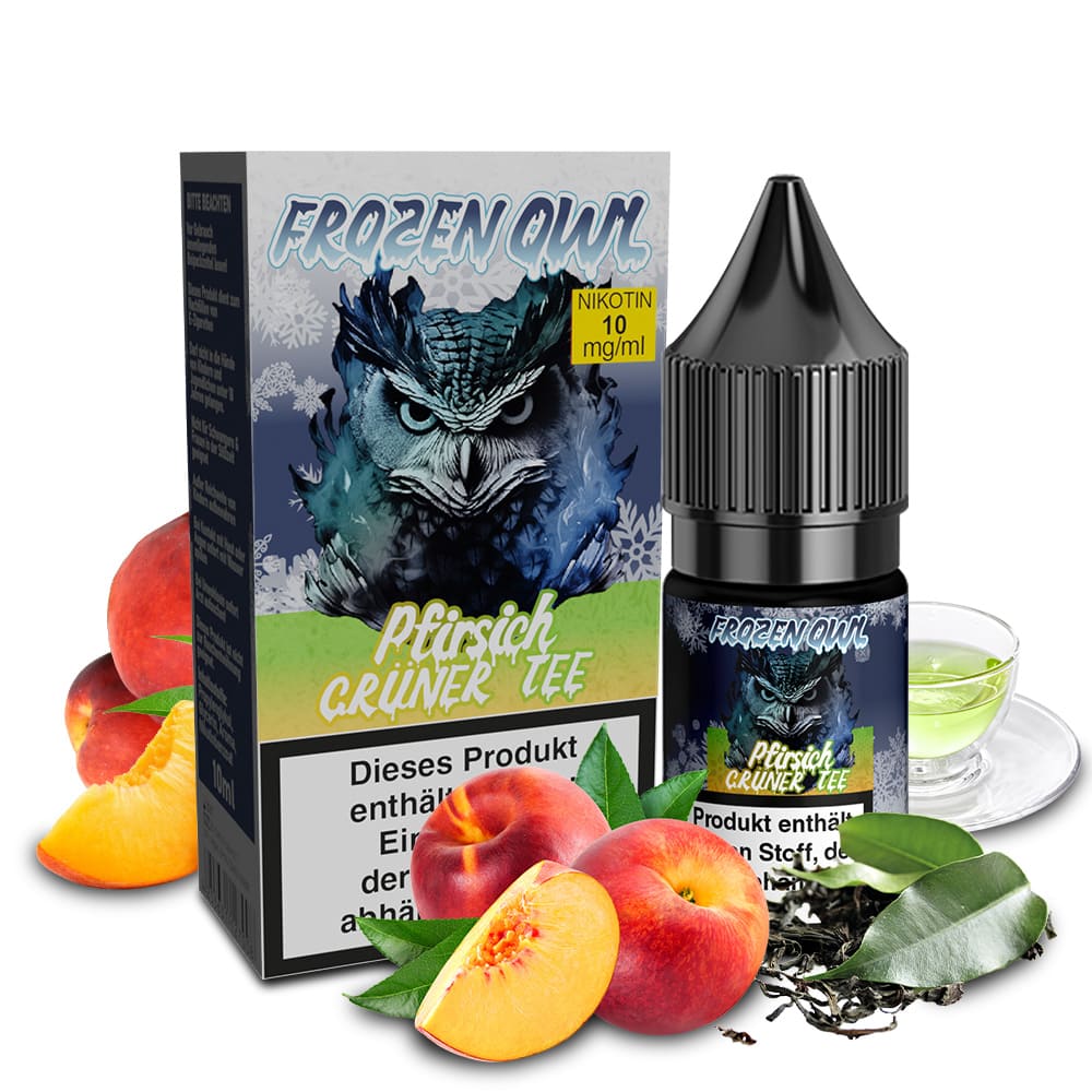 Frozen OWL Nikotinsalz - Pfirsich Grüner Tee - 10ml Liquid 10mg  C