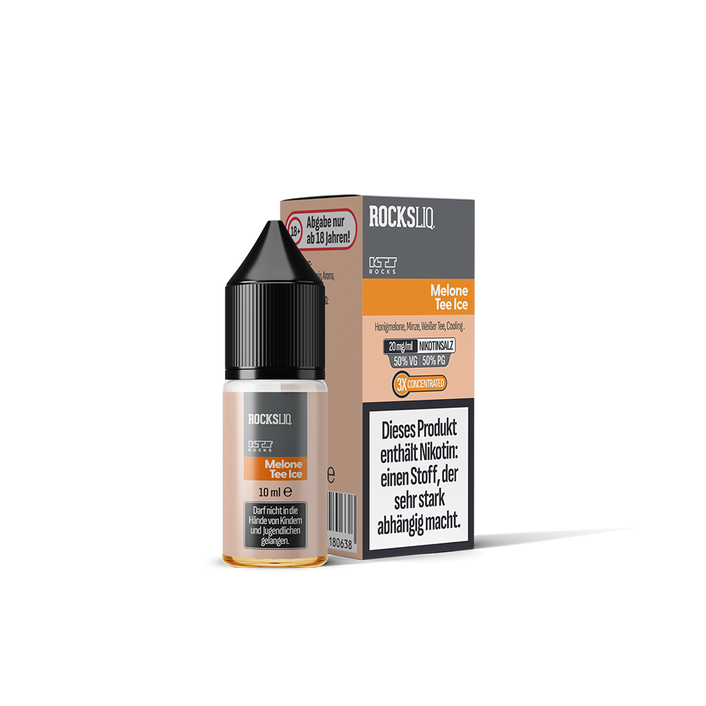 KTS Rocksliq Nikotinsalz - Melone Tee Ice - 10ml Liquid 20mg 