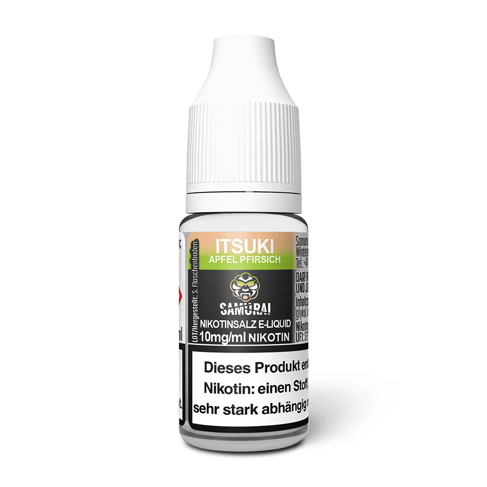 Samurai Nikotinsalz - Itsuki Apfel Pfirsich - Liquid 10mg 10ml 