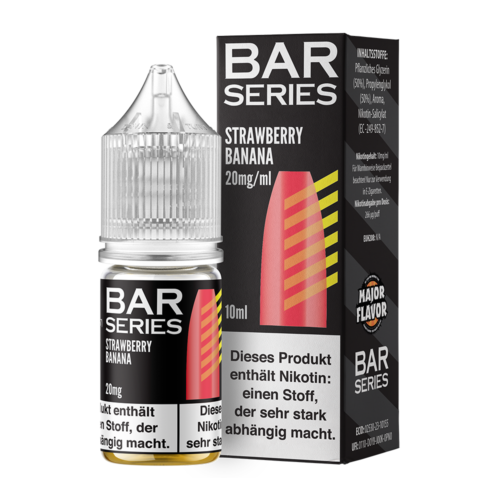 Bar Series Nikotinsalz - Strawberry Banana - Liquid 10ml 20mg 