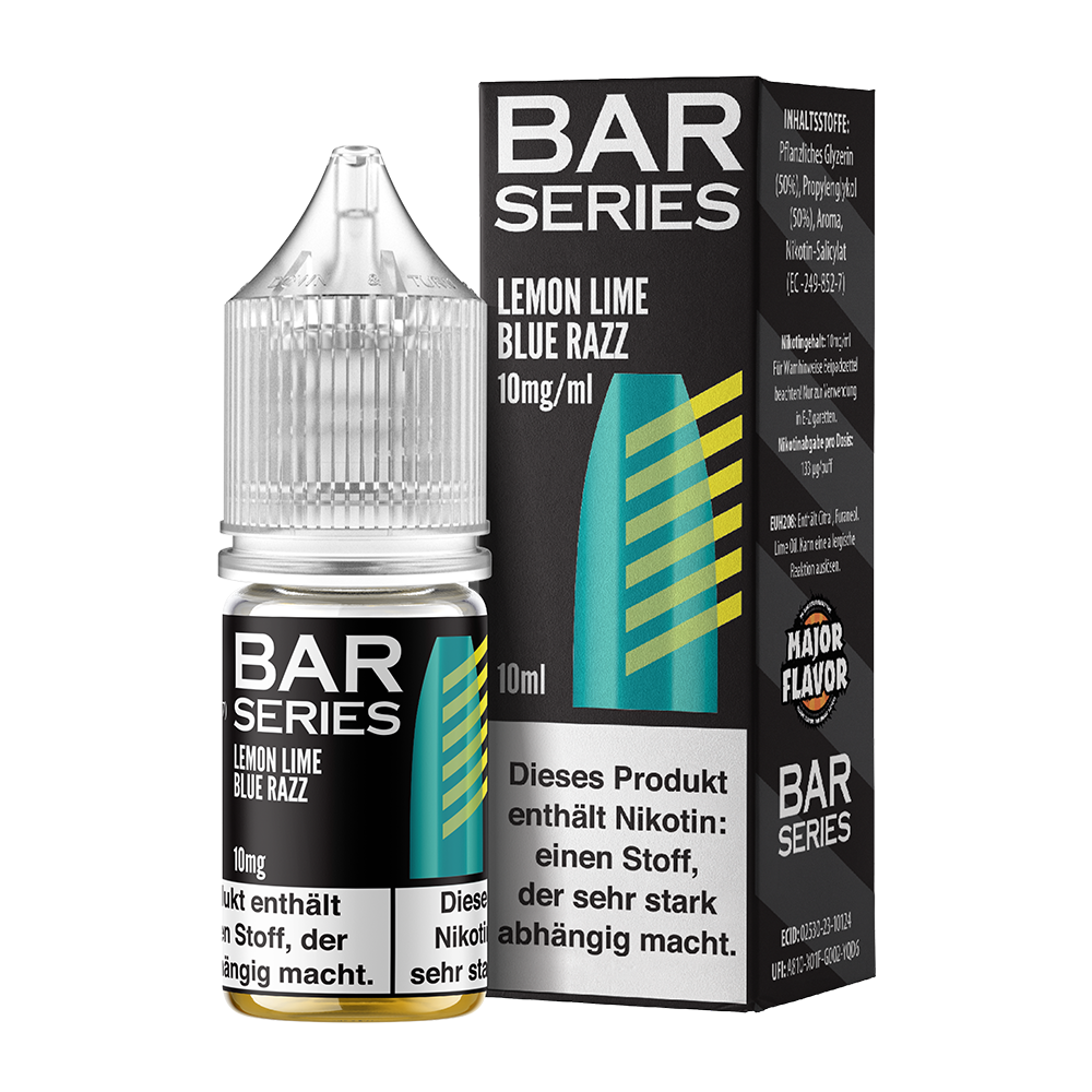 Bar Series Nikotinsalz - Lemon Lime Blue Razz - Liquid 10ml 10mg 