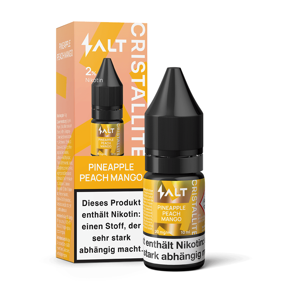 SALT Cristallite Nikotinsalz - Pineapple Peach Mango - 10ml Liquid 20mg C SALT Cristallite Nikotinsalz - Pineapple Peach Mango - 10ml Liquid 20mg C
