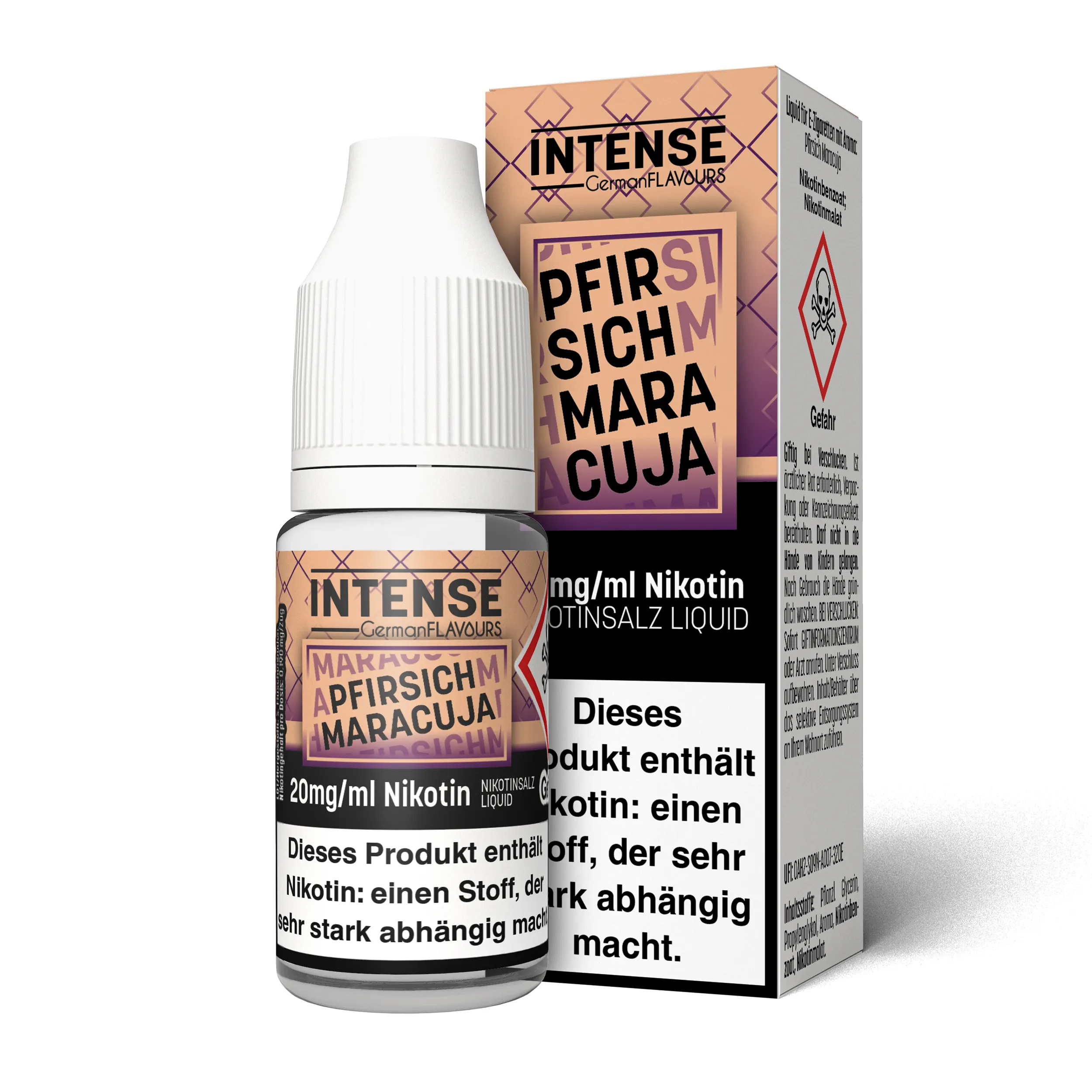 INTENSE Liquid NicSalt 10 ML- Pfirsich Maracuja - 20 mg INTENSE Liquid NicSalt 10 ML- Pfirsich Maracuja - 20 mg