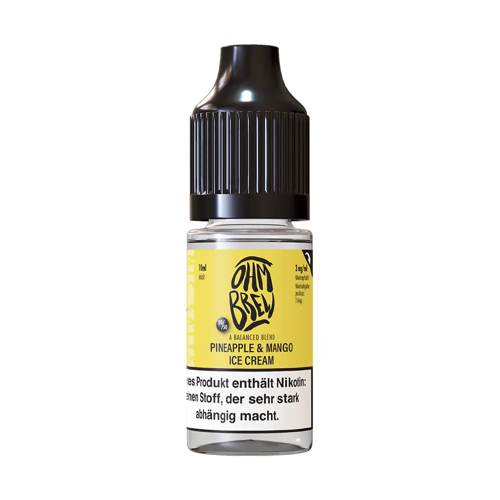 Ohm Brew Nikotinsalz - Pineapple & Mango Ice Cream - Liquid 6mg Ohm Brew Nikotinsalz - Pineapple & Mango Ice Cream - Liquid 6mg