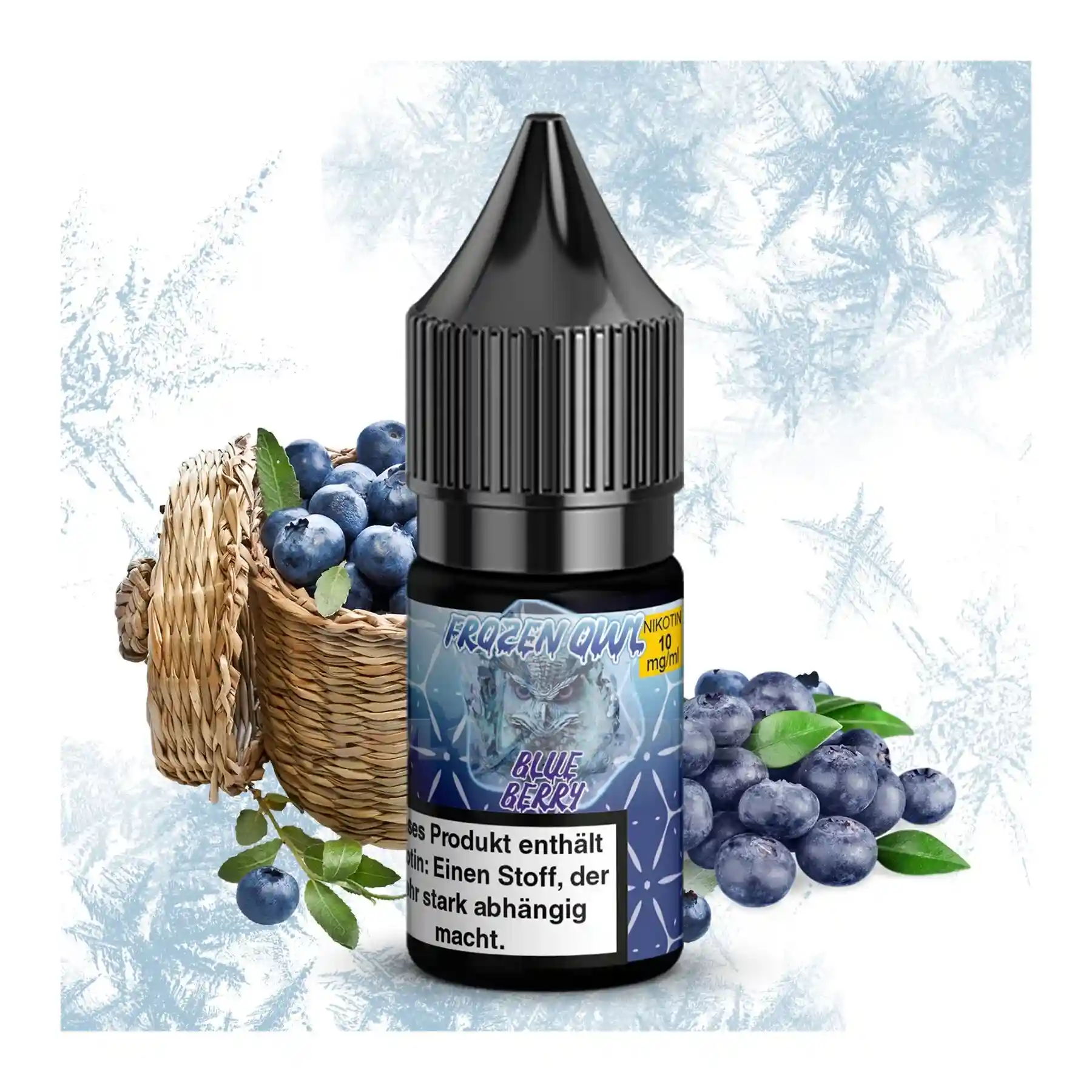 Frozen OWL Blueberry Nikotinsalz Liquid zum sofortigen Gebrauch. Frozen OWL Blueberry Nikotinsalz Liquid 10 ml 10 mg