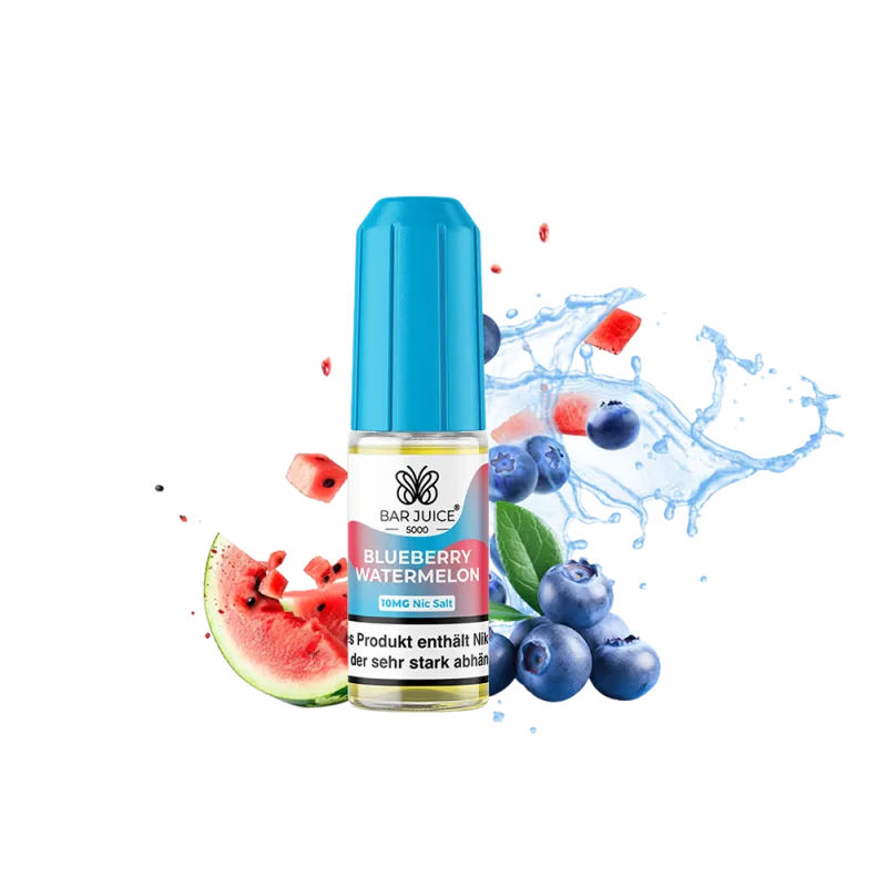 Bar Juice 5000 - Blueberry Watermelon 10ml Nikotinsalz Liquid Bar Juice 5000 - Blueberry Watermelon 10ml Nikotinsalz Liquid