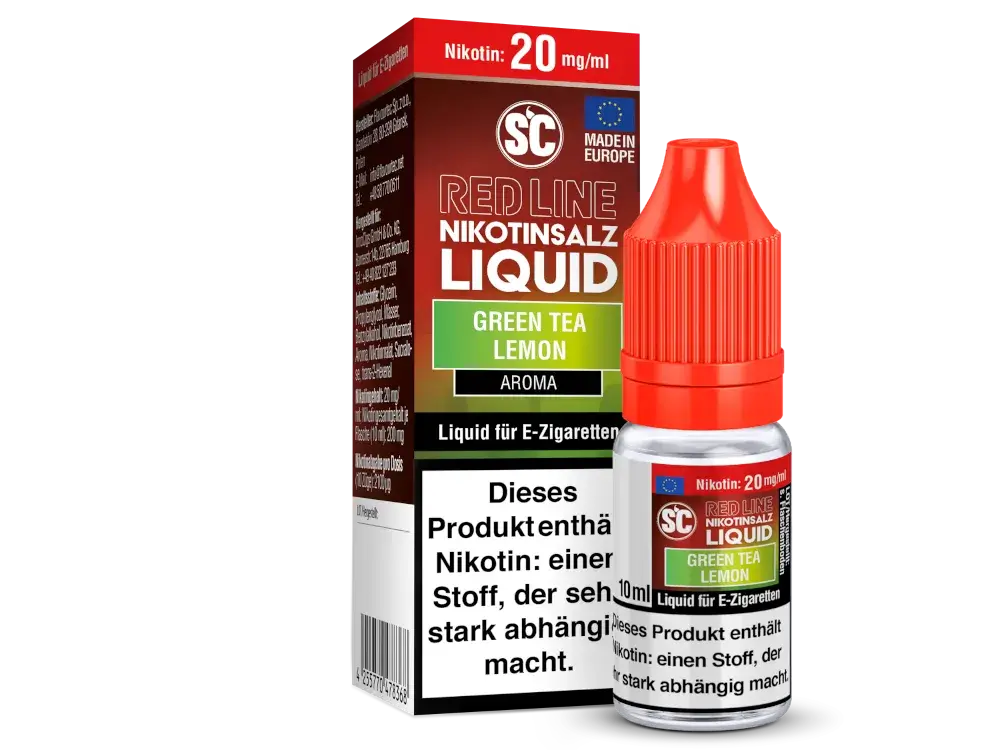 SC Red Line - Green Tea Lemon 10ml Nikotinsalz Liquid