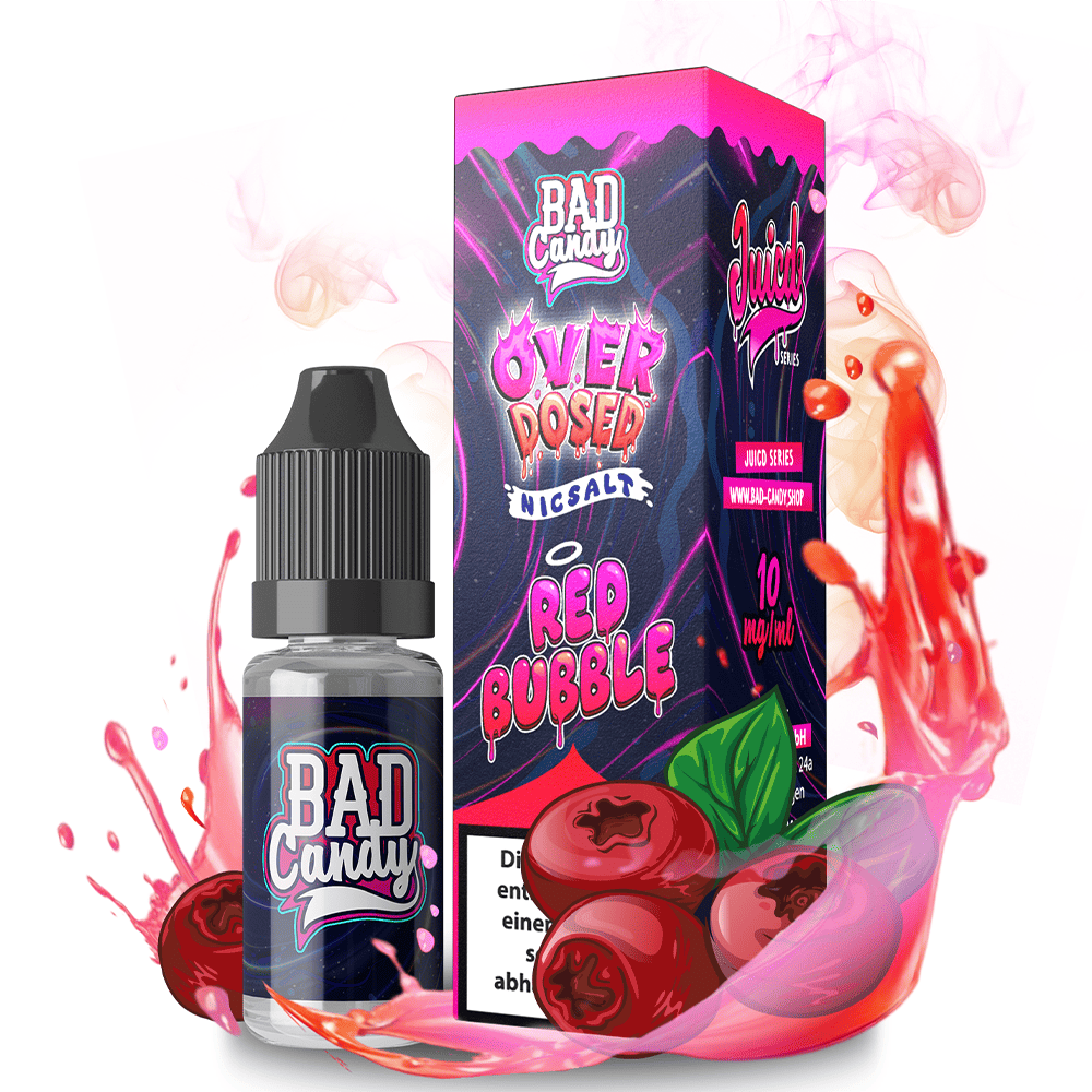 Bad Candy Nikotinsalz - Red Bubble - Overdosed 10ml Liquid 20mg Bad Candy Nikotinsalz - Red Bubble - Overdosed 10ml Liquid 20mg