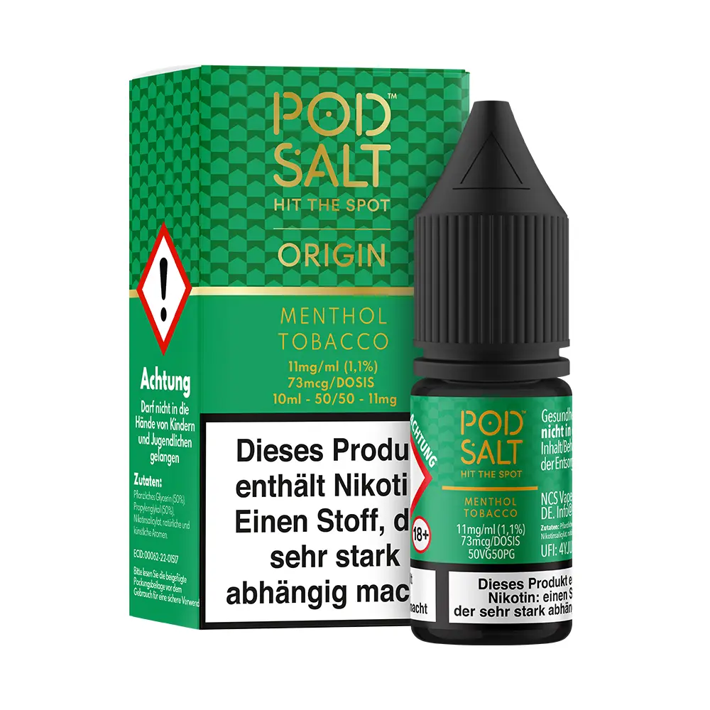 Pod Salt Origin Nikotinsalz - Menthol Tobacco - Liquid 11mg 10ml 