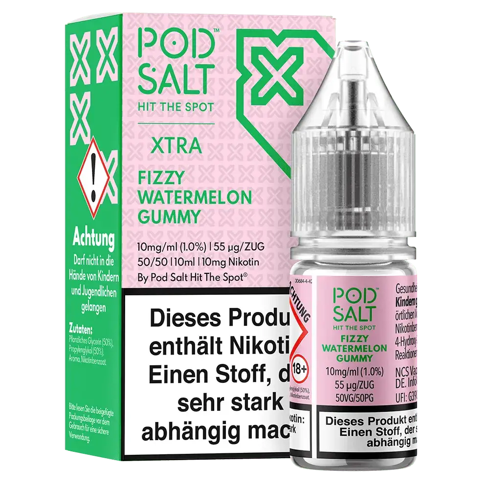 Pod Salt Xtra - Fizzy Watermelon Gummy 10ml Nikotinsalz Liquid