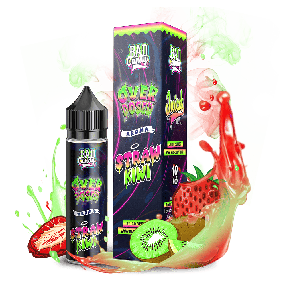 Bad Candy Longfill - Straw Kiwi - Overdosed 10ml Aroma in 60 ml Flasche Bad Candy Longfill - Straw Kiwi - Overdosed 10ml Aroma in 60 ml Flasche