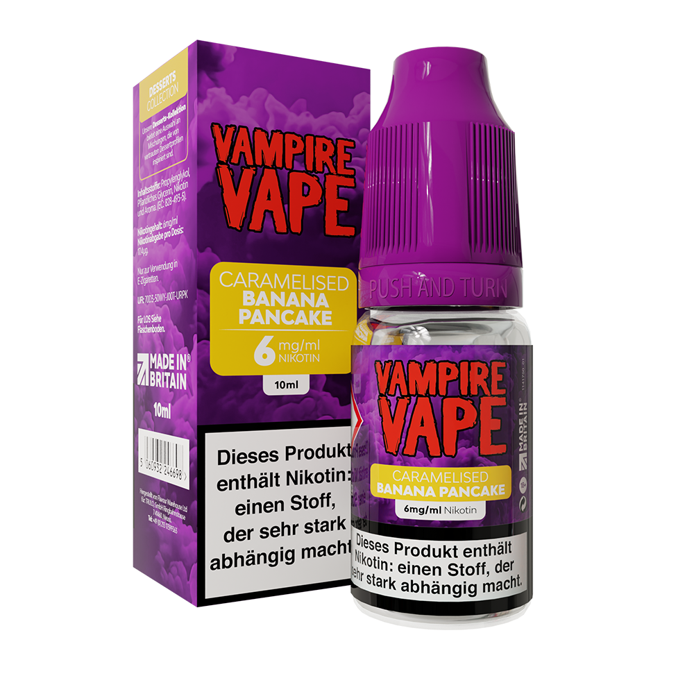Vampire Vape Caramelised Banana Pancake Liquid 10ml 6mg  C