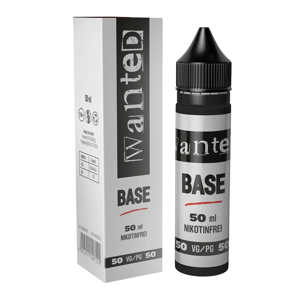 Wanted Base 50/50 50ml in 60ml Flasche 