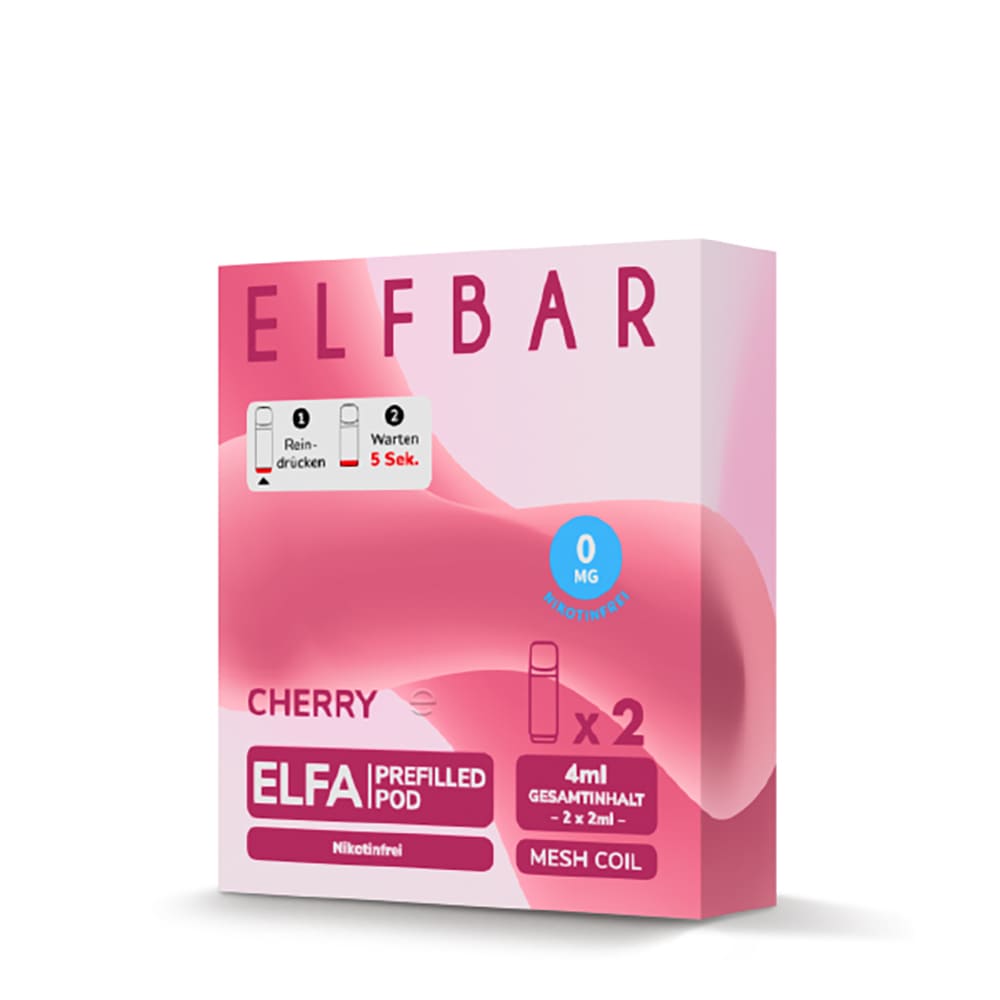 2x Elfbar Elfa Einweg Pod - Cherry - 0mg 2ml 