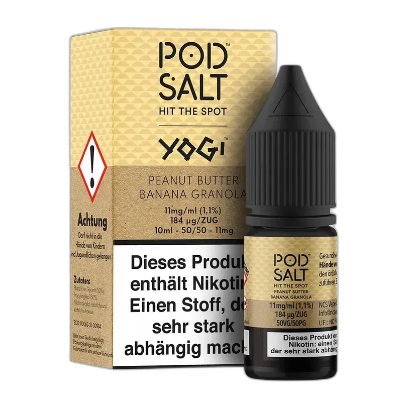 Pod Salt Fusion - Peanut Butter Banana Granola 10ml Nikotinsalz Liquid