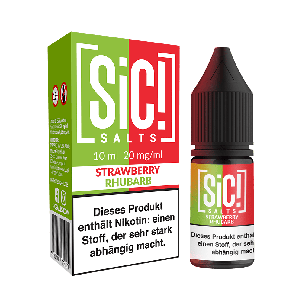 SIC Nikotinsalz - Strawberry Rhubarb -10ml Liquid 20mg 