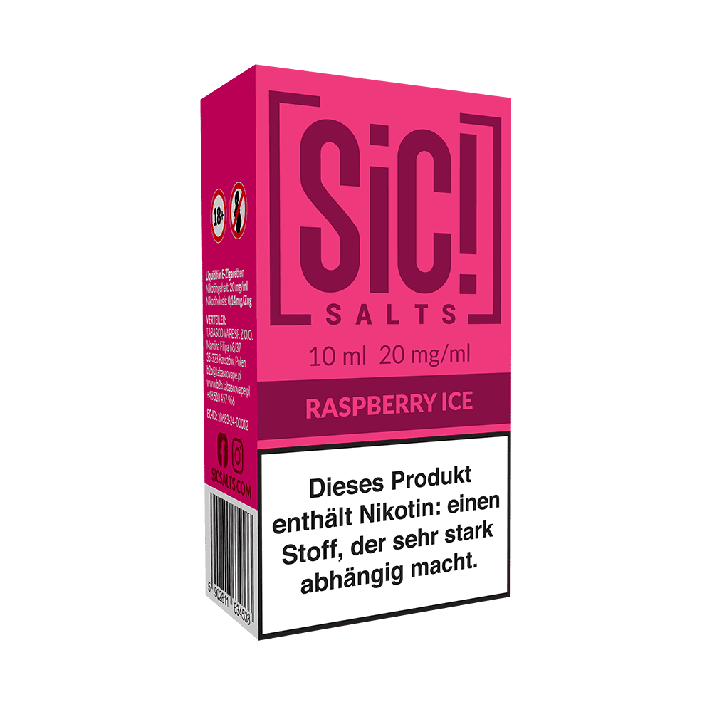 SIC Nikotinsalz - Raspberry Ice -10ml Liquid 20mg  SIC Nikotinsalz - Raspberry Ice -10ml Liquid 20mg