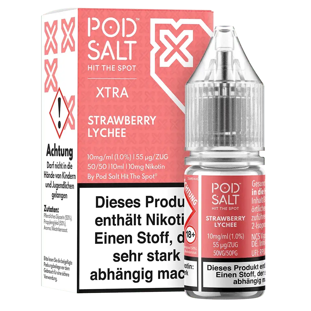 Pod Salt Xtra - Strawberry Lychee 10ml Nikotinsalz Liquid