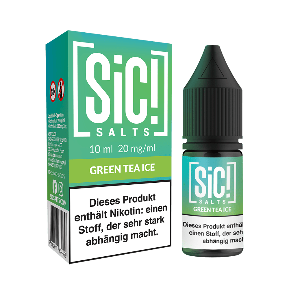 SIC Nikotinsalz - Green Tea Ice -10ml Liquid 20mg 