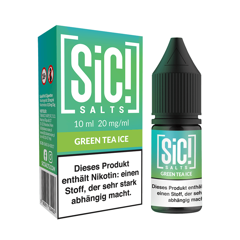 SIC Nikotinsalz - Green Tea Ice -10ml Liquid 20mg  SIC Nikotinsalz - Green Tea Ice -10ml Liquid 20mg