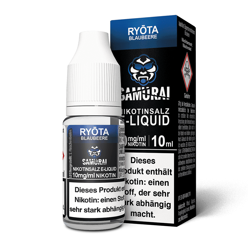 Samurai Nikotinsalz - Ryota Blaubeere - Liquid 10mg 10ml 