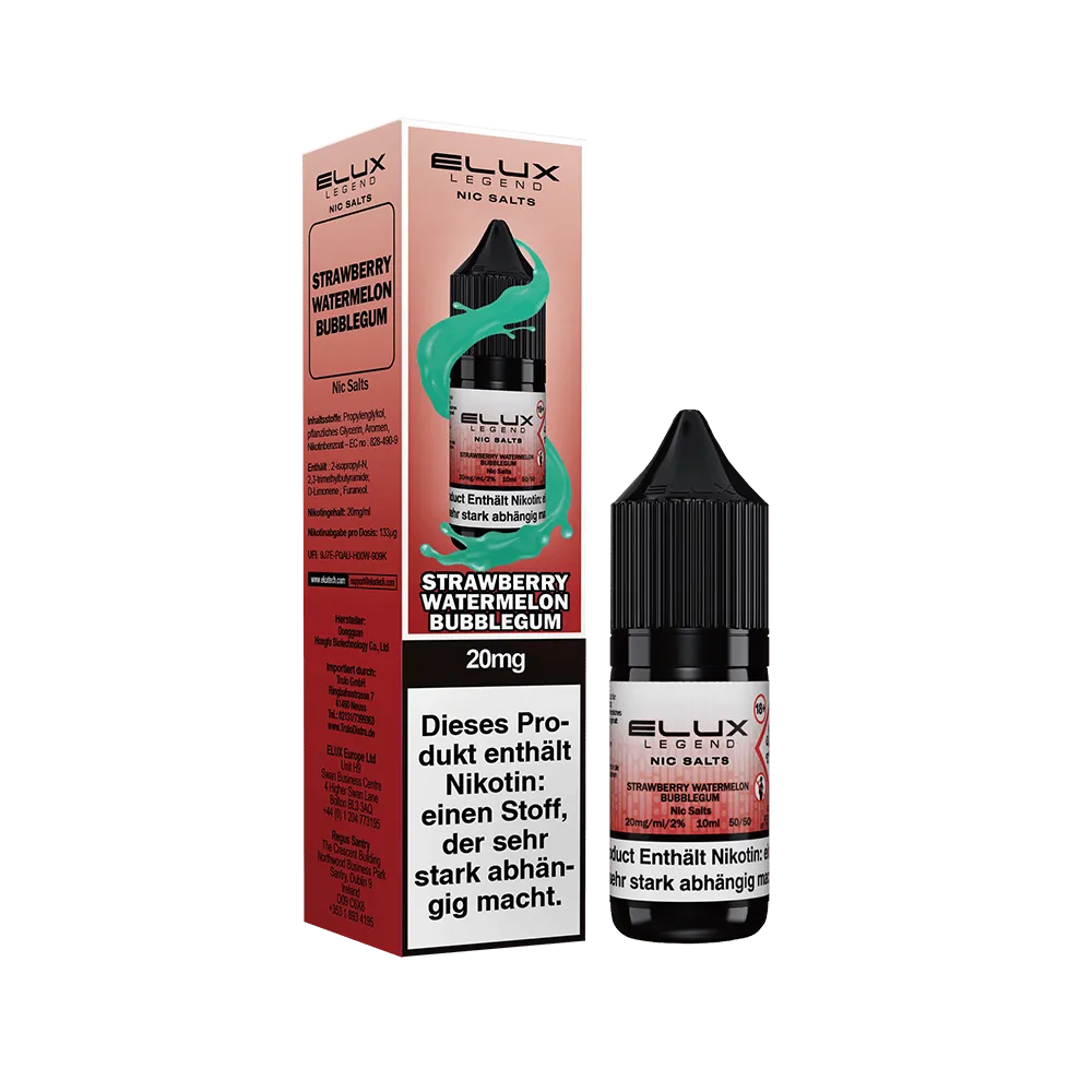 Elux - Strawberry Watermelon Bubblegum 10ml Nikotinsalz Liquid