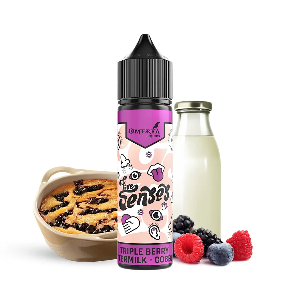 Omerta Aroma Longfill - 5Senses Triple Berry Buttermilk Cobbler  - 15ml in 60ml Flasche 