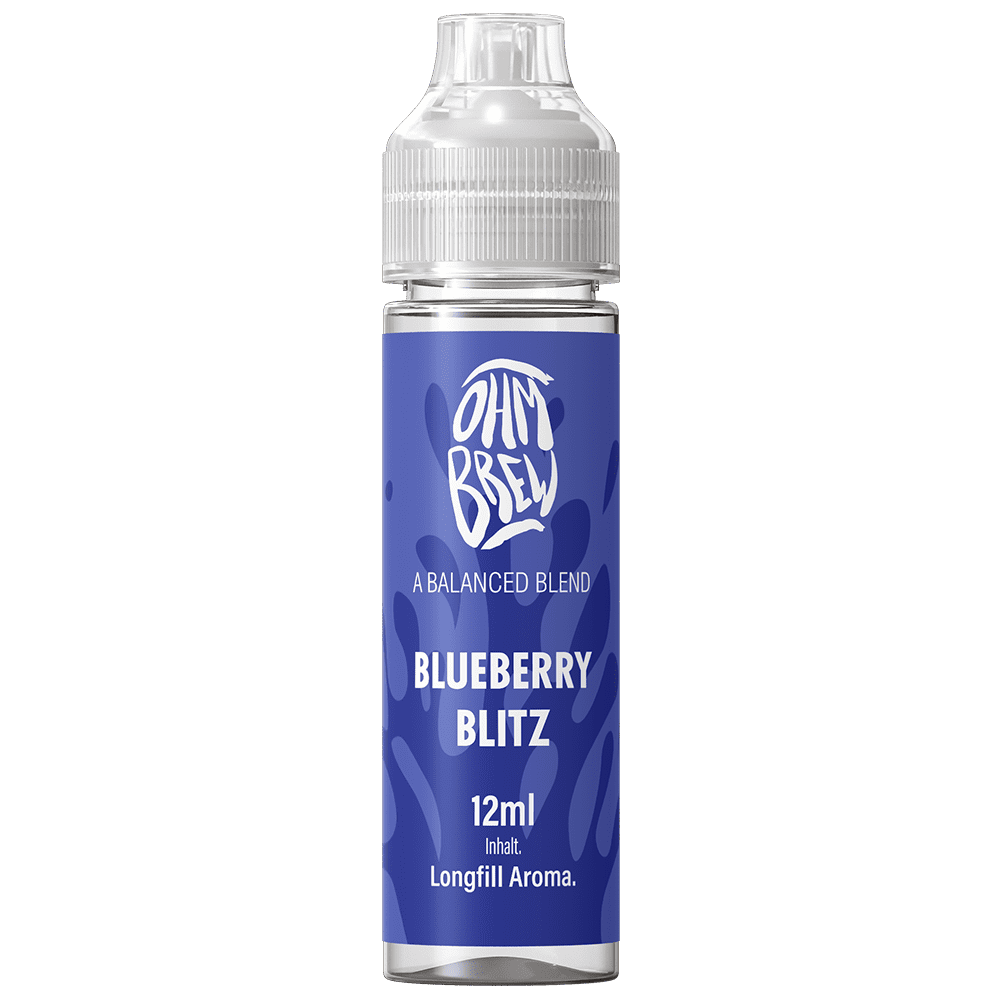 Ohm Brew Aroma Longfill - Blueberry Blitz - 12ml in 60ml Flasche 