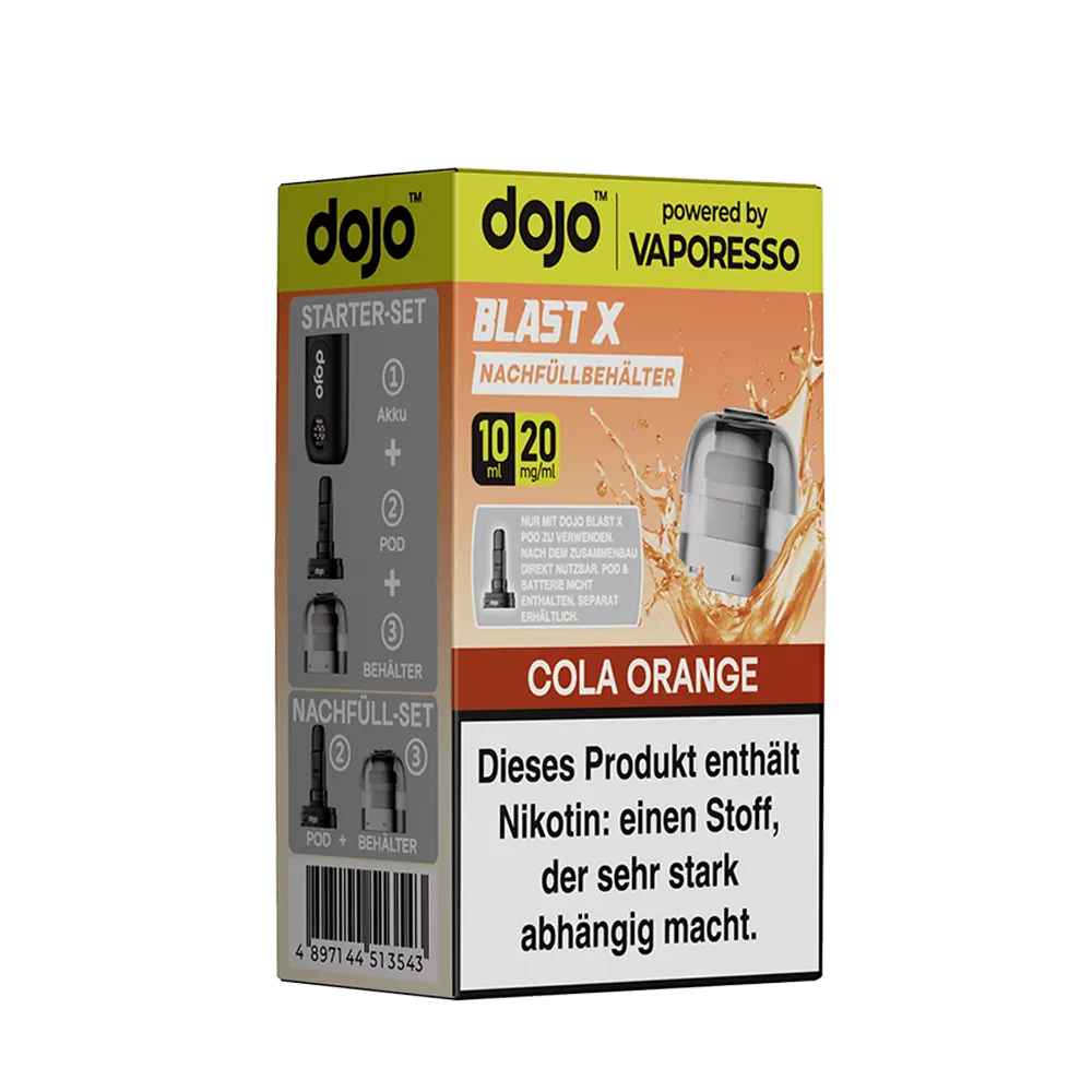 Vaporesso Dojo Blast X Einweg Pod - Cola Orange 10ml Nikotinsalz