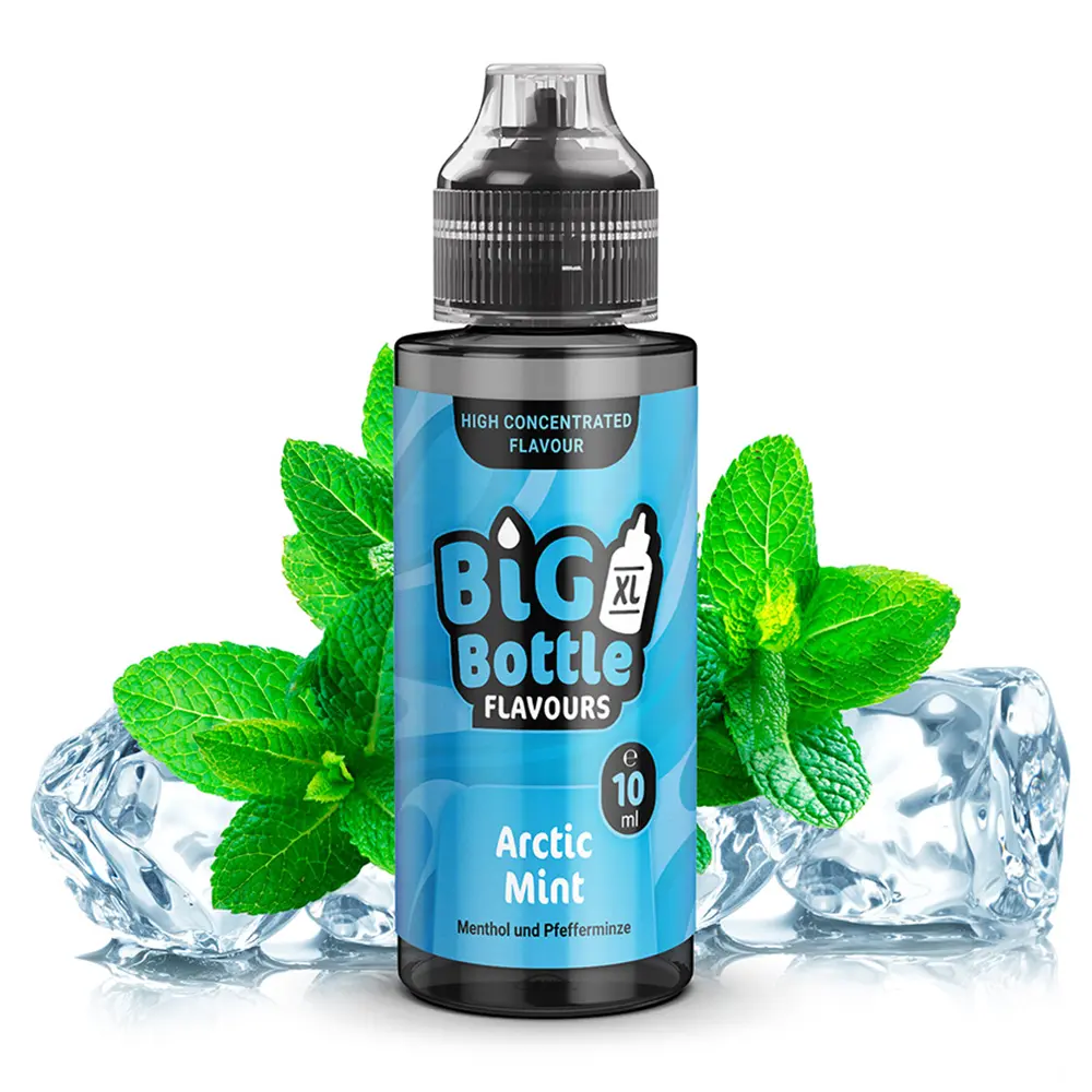 Big Bottle Flavours Aroma - Arctic Mint - 10ml in 120ml Flasche 