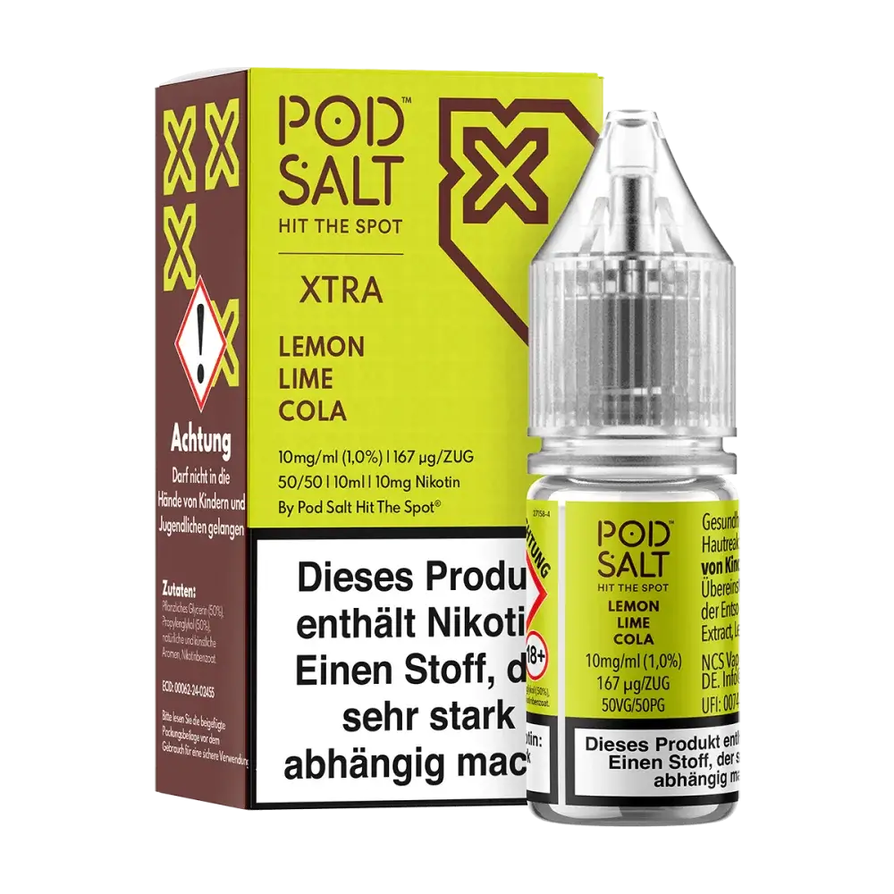 Pod Salt Xtra - Lemon Lime Cola 10ml Nikotinsalz Liquid