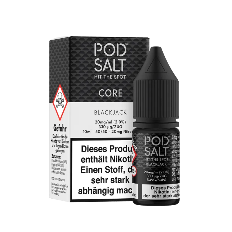 Pod Salt Core - Blackjack 10ml Nikotinsalz Liquid
