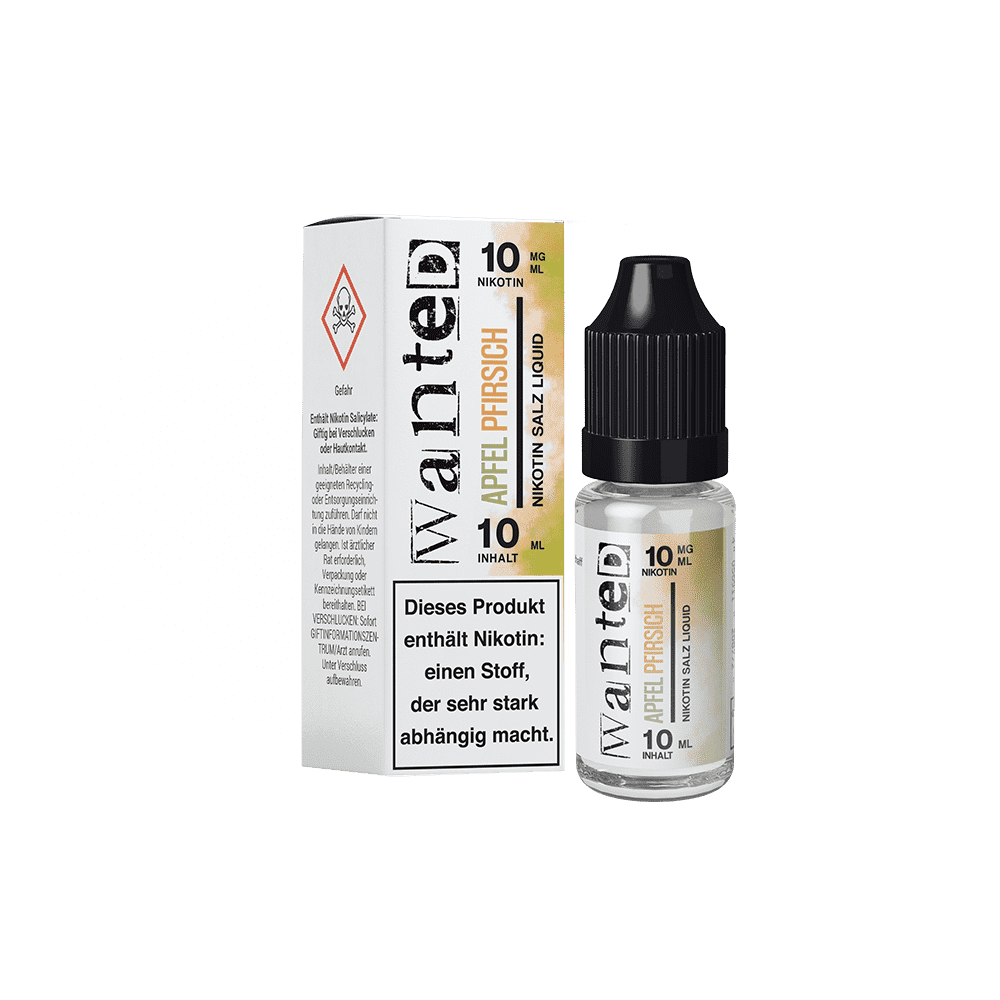 Wanted Apfel Pfirsich 10mg Overdosed 10ml Nikotinsalzliquid 