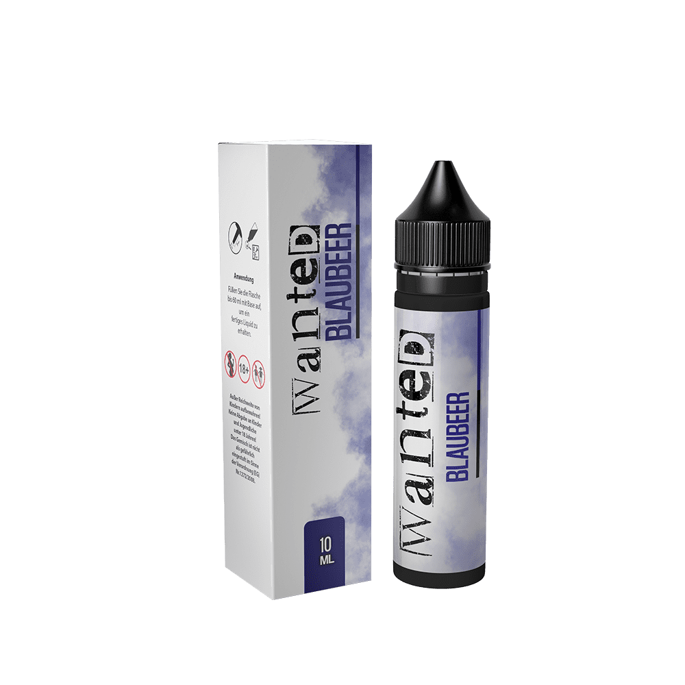 Wanted Aroma Longfill - Blaubeer - 10ml in 60ml Flasche 