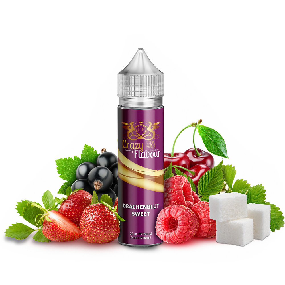 Crazy Flavour Aroma Longfill - Drachenblut Sweet - 10ml in 60ml Flasche 