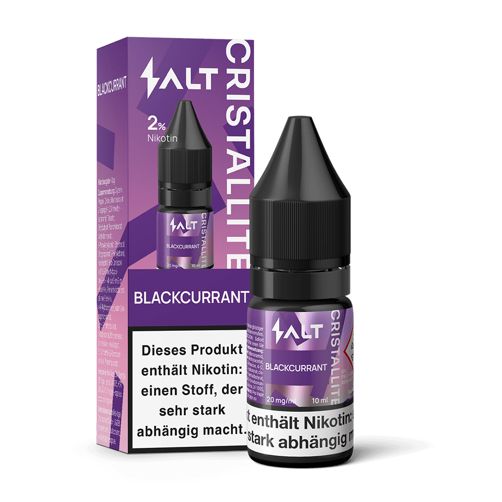 SALT Cristallite Nikotinsalz - Blackcurrant - 10ml Liquid 20mg C SALT Cristallite Nikotinsalz - Blackcurrant - 10ml Liquid 20mg C