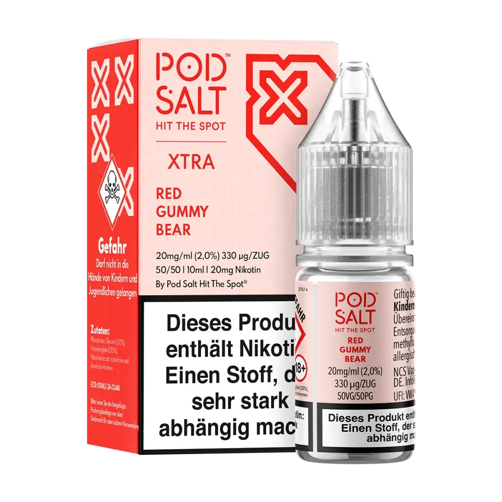 Pod Salt Xtra - Red Gummy Bear 10ml Nikotinsalz Liquid