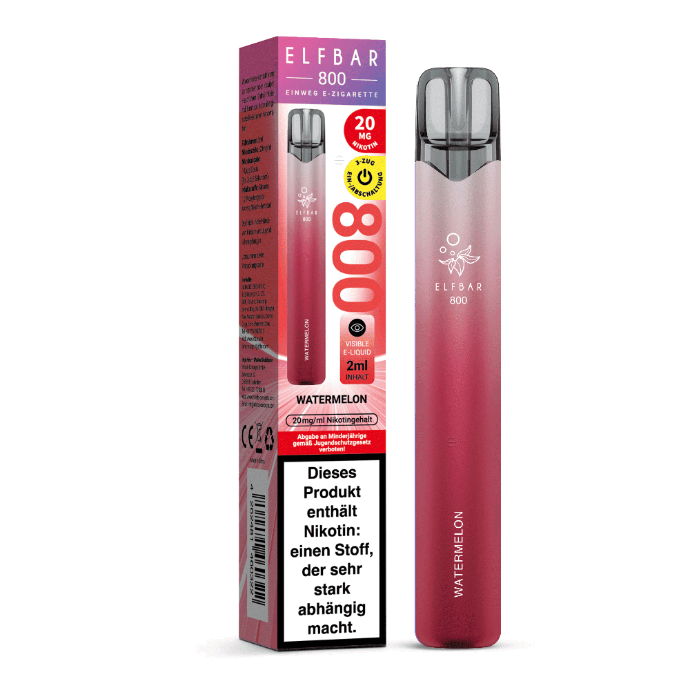 Elfbar 800 Einweg E-Zigarette - Watermelon - 20mg  C