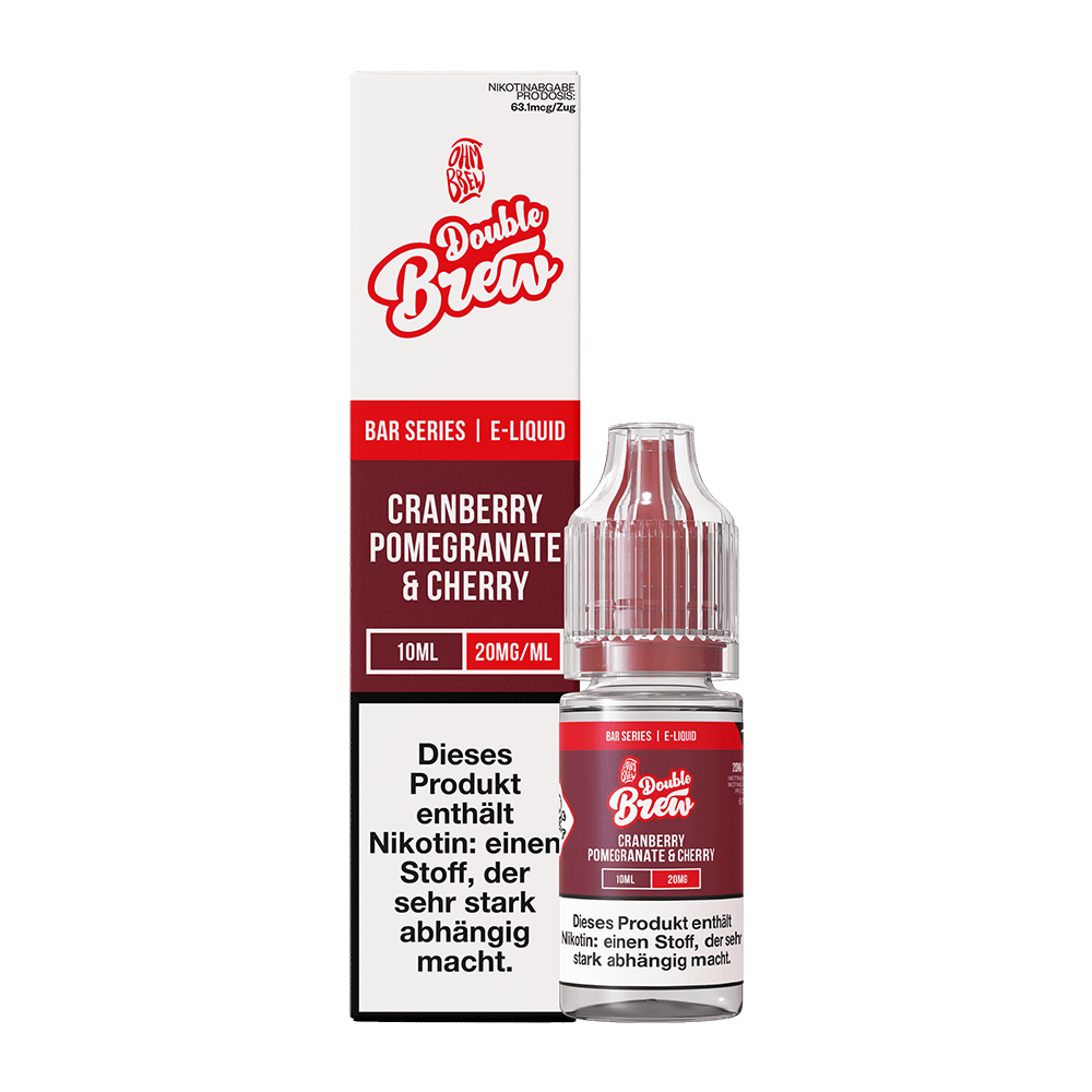 Double Brew Nikotinsalz - Cranberry Pomegranate & Cherry - 10ml Liquid 20mg C Double Brew Nikotinsalz - Cranberry Pomegranate & Cherry - 10ml Liquid 20mg C
