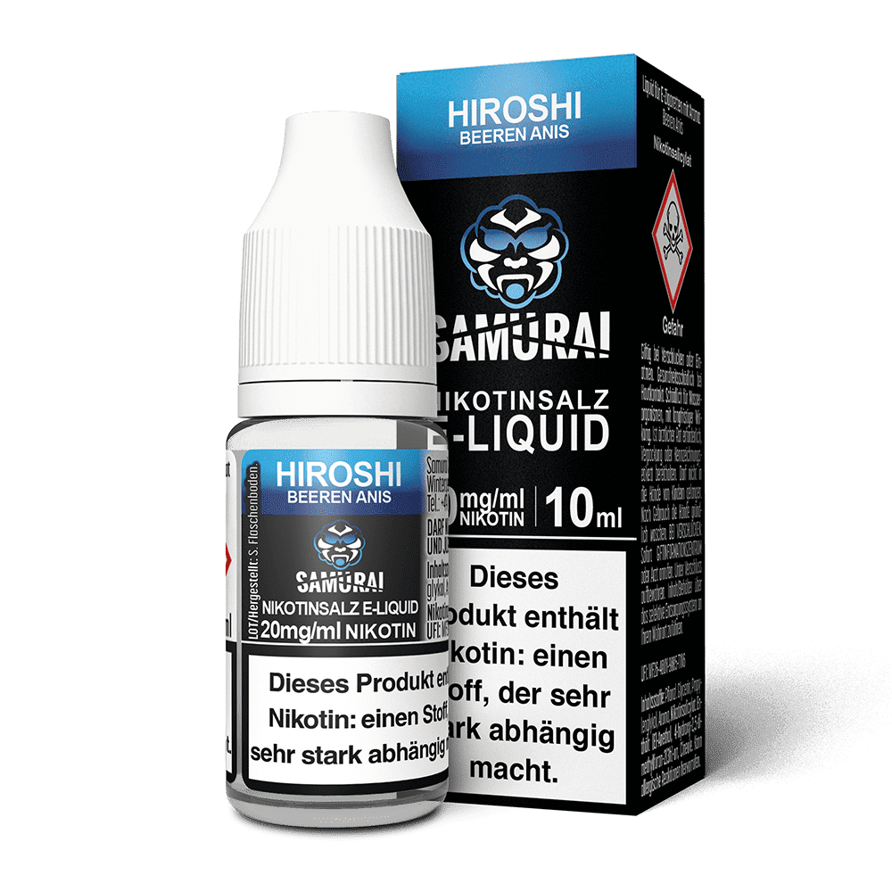 Samurai Nikotinsalz - Hiroshi Beeren Anis - Liquid 20mg 10ml 