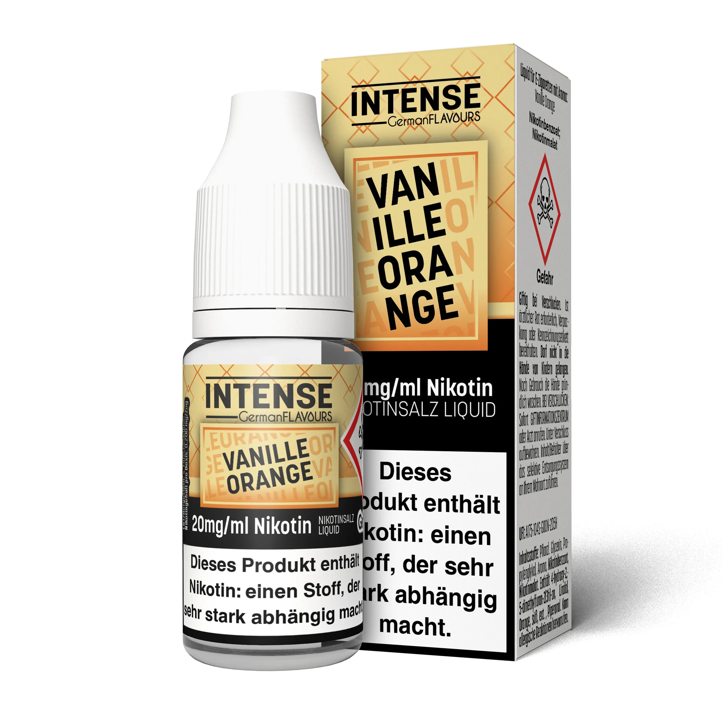 INTENSE Liquid NicSalt 10 ML- Vanille Orange - 20 mg INTENSE Liquid NicSalt 10 ML- Vanille Orange - 20 mg